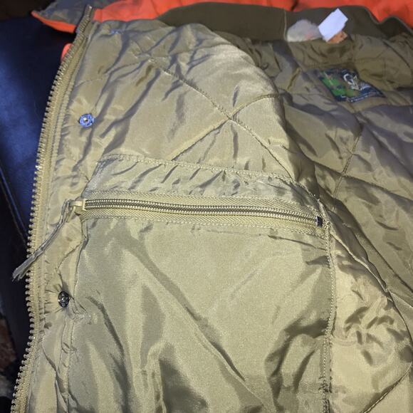 Guide LINE Blaze Orange Deer Buck Gun Hunting Jacket Coat Mens MEDIUM HOODED - Picture 4 of 16